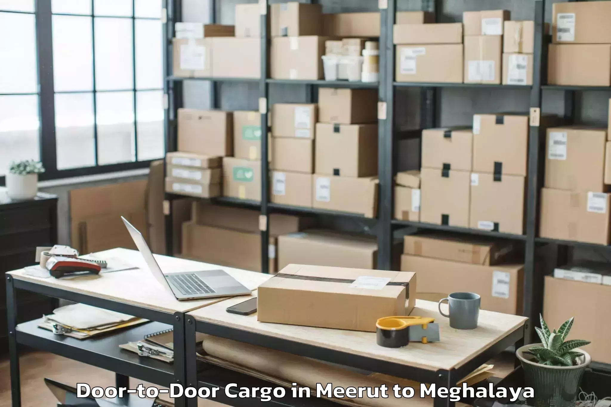 Top Meerut to Martin Luther Christian Univer Door To Door Cargo Available